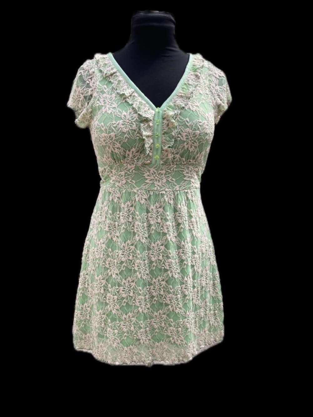 Green & Lace Dress